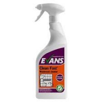 Evans Clean Fast - Heavy Duty Acidic Bactericidal Cleaner Trigger Spray  6 x 750ML